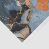 Zwart en Goud Marmeren Bloemen Luxe Decoupage Tissuepapier (Detail)