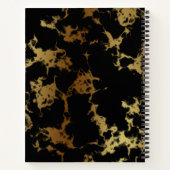 Zwart en Goud Marmeren bruiloft Jubileum Party Notitieboek (Achterkant)