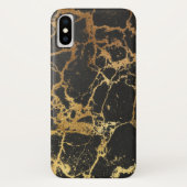Zwart en Goud Marmeren iPhone / iPad hoesje (Achterkant)
