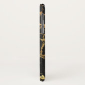 Zwart en Goud Marmeren iPhone / iPad hoesje (Achterkant/links)