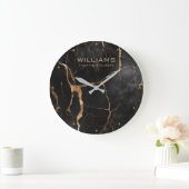 Zwart en Goud Marmeren Klokken Gepersonaliseerd (Huis)