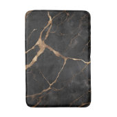 Zwart en Goud Marmeren Steen Textuur Badmat (Voorkant Verticaal)