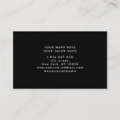 Zwart en goud marmeren vlechten visitekaartje (Achterkant)