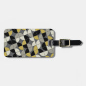 Zwart en goud - MCM-patroon Bagagelabel (Voorkant horizontaal)