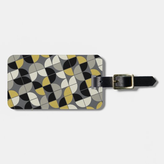 Zwart en goud - MCM-patroon Bagagelabel (Voorkant horizontaal)