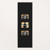 Zwart en goud Meditatie Mannen yogamat (Voorkant)