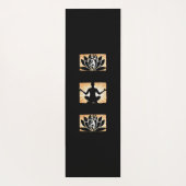 Zwart en goud Meditatie Mannen yogamat (Achterkant)