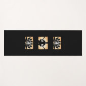 Zwart en goud Meditatie Mannen yogamat (Voorkant (horizontaal))