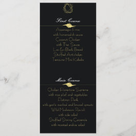 Zwart en goud Menu Kaart
