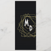 Zwart en goud Menu Kaart (Achterkant)