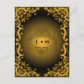 Zwart en goud met decoratieve elementen Enclosure  Informatiekaartje (Achterkant)