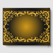 Zwart en goud met decoratieve elementen   gastenboek (Achterkant)