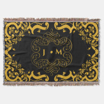 Zwart en goud met initialen