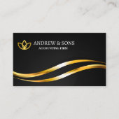 Zwart en Goud Minimalistisch Elegant Visitekaartje (Voorkant)