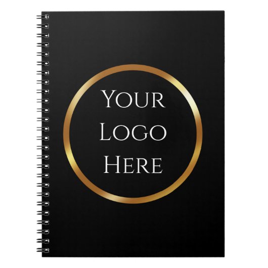 Zwart en goud minimalistisch notitieboek (Voorkant)