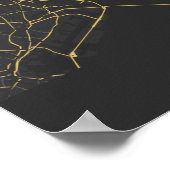 Zwart en Goud Minimalistisch Tokyo City Poster (Hoek)