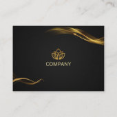 Zwart en goud Minimalistische Creative Designer Ka Visitekaartje (Achterkant)