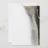 Zwart en Goud Modern Abstract Pensioenfeest Kaart (Achterkant)