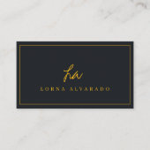 Zwart en Goud Modern Event Planner Visitekaartje (Voorkant)