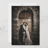 Zwart en goud Modern Minimal Celestial 2 Save The Date (Achterkant)