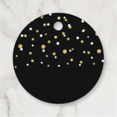 Zwart en goud | Moderne pensionering - Hartelijk d Bedankjes Labels (Achterkant)