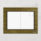 Zwart en goud | Moderne prettige kerst 6 Foto's Briefkaart (Achterkant)