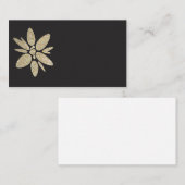 Zwart en goud moderne Visitekaartje RSVP kaart (Voorkant / Achterkant)