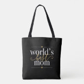 Zwart En Goud Moeder Van De Wereld Het Beste Elega Tote Bag (Achterkant)