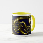 Zwart en goud mok (Voorkant rechts)