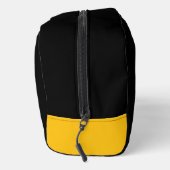 Zwart en Goud Monogram Logo Crest Toilettasje (Rechts)