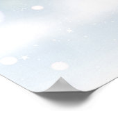 Zwart en Goud Monogram Winter Bruiloft Welkom Poster (Hoek)