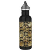 Zwart en Goud Monogrammed Waterfles (Links)