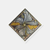 Zwart en goud mozaïek servet (Hoek)