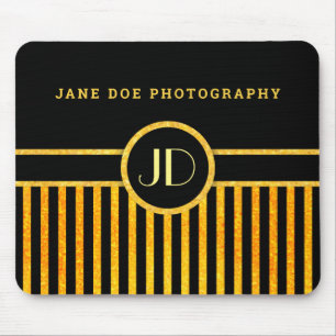 Zwart en goud muismat