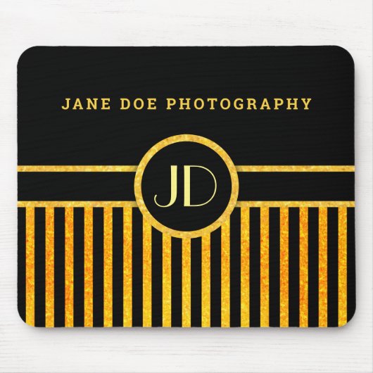 Zwart en goud muismat (Voorkant)