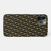 Zwart en Goud Muzikale Treble Clef Telefoon Case (Achterkant (horizontaal))