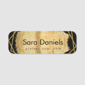 Zwart en goud naamplaatje (Voorkant)