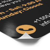 Zwart en Goud Nagelsalon, Make-up Artiest Glossy Perfect Poster (Hoek)