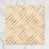 Zwart en goud namaakfolie monogram bedankjes labels (Achterkant)