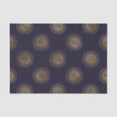 Zwart en goud Nautical Compass Patroon Tissuepapier (Voorkant)