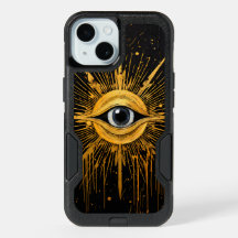 Zwart en Goud Occult Grijs Evil Eye Starburst