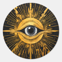 Zwart en Goud Occult Grijs Evil Eye Starburst