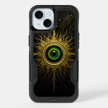 Zwart en Goud Occult Groen Evil Eye Starburst