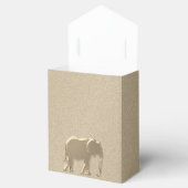 Zwart en Goud Olifant Elegant Monogrammed Bedankdoosjes (Geopend)