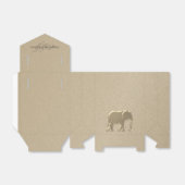 Zwart en Goud Olifant Elegant Monogrammed Bedankdoosjes (Uitgevouwen)