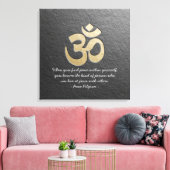 Zwart en goud OM-symbool YOGA-Meditatie-instructie Canvas Afdruk (Insitu (Woonkamer))