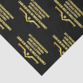 Zwart en goud onroerend goed Client Gift Wrapping Tissuepapier (Detail)