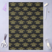 Zwart en goud onroerend goed Client Gift Wrapping Tissuepapier (Craft)