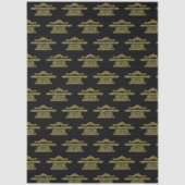 Zwart en goud onroerend goed Client Gift Wrapping Tissuepapier (Voorkant)