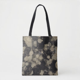 Zwart en goud ontworpen tote bag